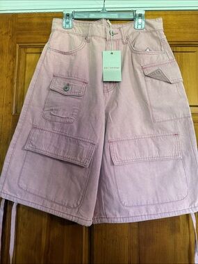 eesome Pink Cargo Bermuda Shorts